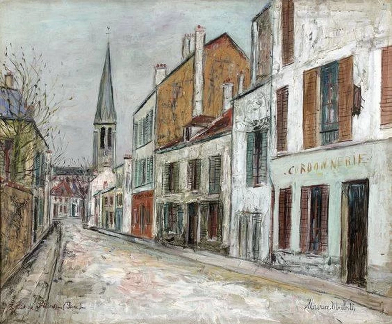 La Chiesa a Stains, 1930, 74 x 90 cm, Galerie Pétridès Collection, National Gallery of Art, washington d.c